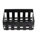 Tablecraft Forge Collection Galvanized Steel Black Half Size Rectangular Basket, 12.75 x 10.5 x 4.25 inch