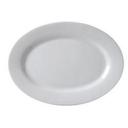 Vertex China Argyle Collection Undecorated Porcelain White Oval Platter, 9 3/4 inch -- 24 per case.