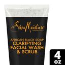 Shea Moisture African Black Soap Clarifying Facial Wash and Scrub, 4 Ounce -- 24 per case