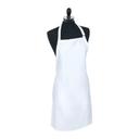 Mercer Culinary White Genesis Bib Apron without Pocket