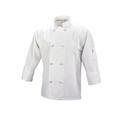 Mercer Culinary Millennia Medium White Unisex Cook Jacket with Cloth Knot Buttons