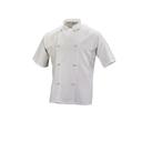 Mercer Culinary White X Large Genesis Unisex Short Sleeve Chef Jacket with Cloth Knot Buttons
