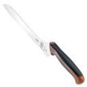 Mercer Culinary Millennia Colors Brown Offset Wavy Edge Bread Knife, 9 inch