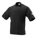 Mercer Culinary Millennia Air 2XL Short Sleeve Unisex Black Cook Jacket with Full Mesh Back