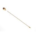 Barfly Gold Plated Classic Bar Spoon with Teardrop End, 15 3/4 inch
