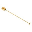 Barfly Gold Plated Bar Spoon with Muddler, 11 13/16 inch