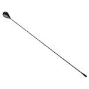 Barfly Gun Metal Black Classic Bar Spoon with Teardrop End, 19 5/8 inch