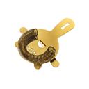 Barfly Gold Plated Heavy Duty 4 Prong Spring Bar Strainer, 5 5/8 inch Overall Length