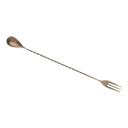 Barfly Antique Copper Bar Spoon with Fork End, 12 3/8 inch