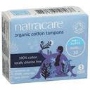 Natracare Organic Super Non-Applicator Cotton Tampons, 10 count
