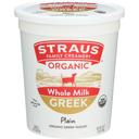 Straus Family Creamery Organic Plain Greek Yogurt, 32 Ounce -- 6 per case