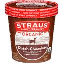 Straus Family Creamery Organic Dutch Chocolate Ice Cream, 1 Pint -- 8 per case