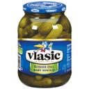 Vlassic Crunchy Pickles, Wholes, Kosher Baby Dill, 46 Ounce -- 6 per case.