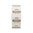 Ncco Removable Trilingual Thursday Label Roll, 3 count