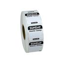 Ncco Removable Trilingual Sunday Label Roll, 3 count