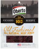 Oberto Founders Reserve All Natural Old Fashioned Beef Jerky, 3 Ounce -- 12 per case.