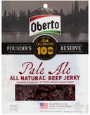 Oberto Founders Reserve All Natural Pale Ale Beef Jerky, 3 Ounce -- 12 per case.