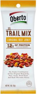 Oberto Original Spicy Peppered Turkey Trail Mix - Display, 2 Ounce -- 48 per case.