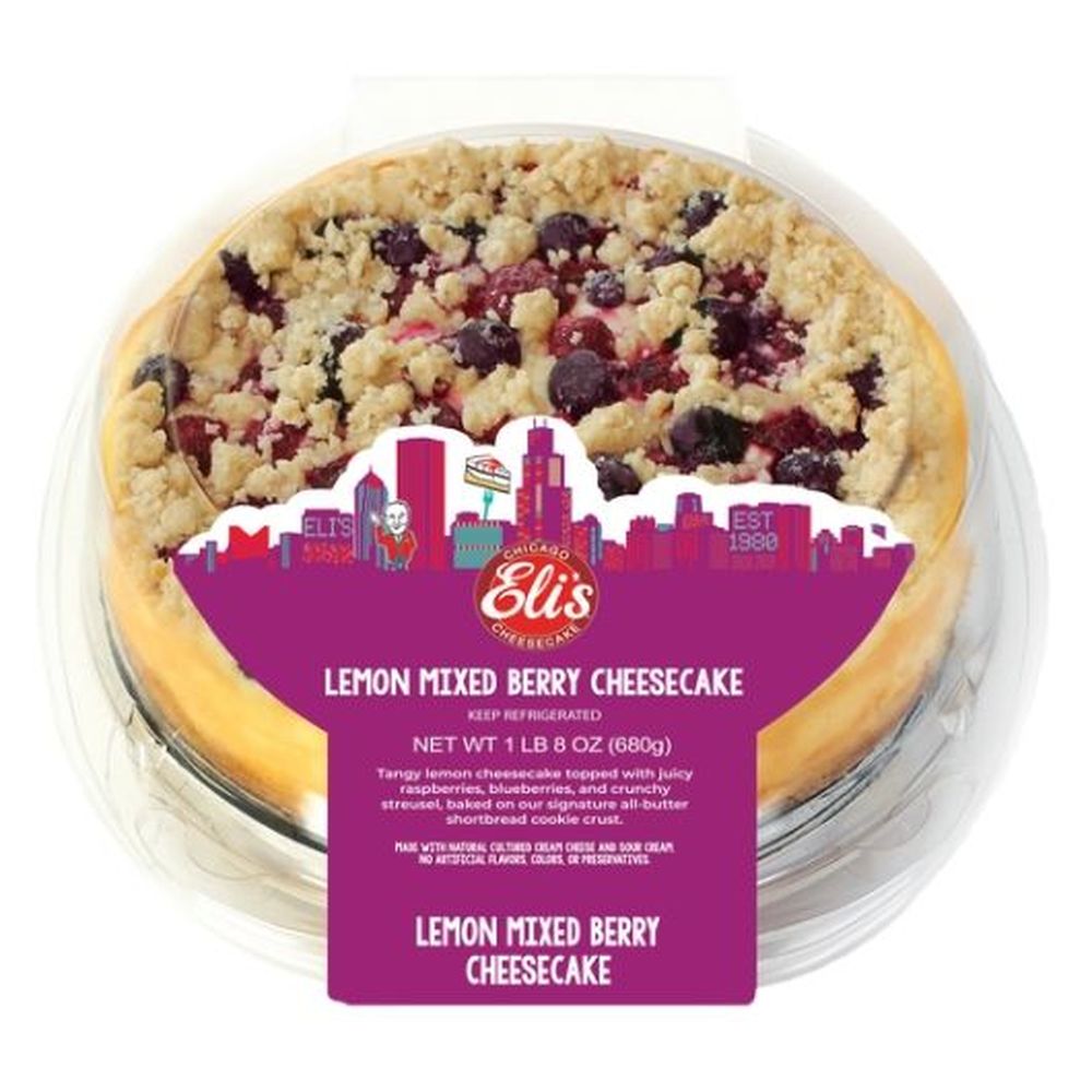 Elis Cheesecake 7 inch Lemon Mixed Berry Cheesecake, 24 Ounce - 8 per case