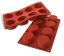 Silikomart SiliconFlex 15 Cavities Cylinder Mold, 1.57 inch Diameter x 0.79 inch Height Cavity