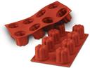Silikomart SiliconFlex Alimentary Silicone 8 Cavities Bavarese Mold, 2.4 x 2.24 inch Height Cavity