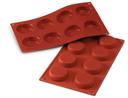 Silikomart SiliconFlex Alimentary Silicone 8 Cavities Flan Mold, 2.36 inch Diameter x 0.67 inch Height Cavity