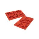 Silikomart SiliconFlex Alimentary Silicone 6 Cavities Gingerbread Mold, 3.72 inch Length x 3.07 inch x 0.82 inch Height