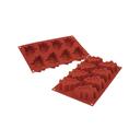 Silikomart SiliconFlex Alimentary Silicone 8 Cavities Pine Tree Mold, 3.28 inch Length x 2.67 inch Width x 0.50 inch Height