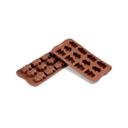 Silikomart EasyChoc Alimentary Silicone 12 Cavities Robot Mold, 8.5 x 4.33 x 0.63 inch