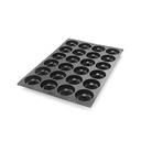 Silikomart Black Silicone 24 Cavities Donut Mold, 24 x 16 x 2 inch