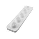 Silikomart Silicone 5 Cavity Pera Fico 115 Mold with Plastic Support, 17.5 inch x 4.3 inch x 3.7 inch