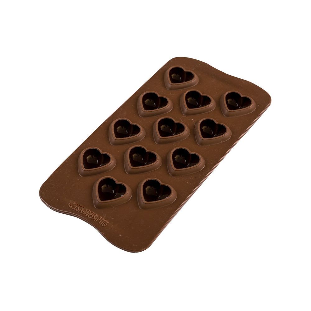 Silikomart My Love 12 Cavities Silicone 3D Chocolates Mold, 31 x 30 x 15 Millimeter