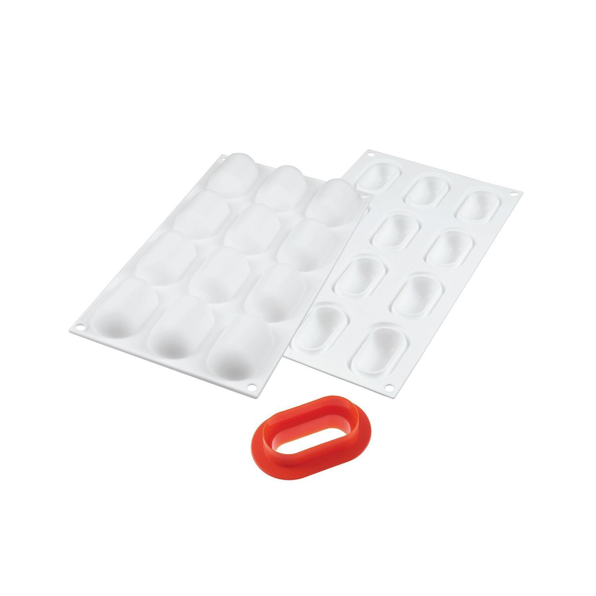 Silikomart CurveFlex Silicone 12 Cavities Pillow Mold, 13.3 x 7 x 1.9 inch