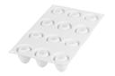 Silikomart CurveFlex Silicone 12 Cavities Egg Mold, 1 19/32 inch x 1 27/32 inch Height Cavity
