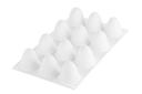 Silikomart CurveFlex Silicone 12 Cavities Egg Mold, 1 19/32 inch x 1 27/32 inch Height Cavity