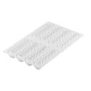 Silikomart CurveFlex Silicone 8 Cavities Truffle Eclair Mold with Cutter, 5 inch Length 1.2 inch Width x 1 inch Height Cavity