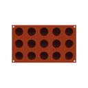Silikomart SiliconFlex Alimentary Silicone 15 Cavities Round Mauresque Mold, 1.57 x 0.62 inch Height Cavity