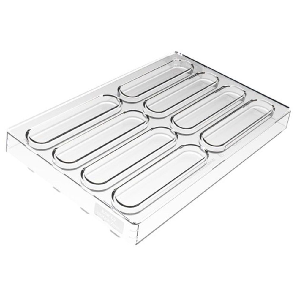 Silikomart Chocado 8 Cavities Vulcano Bar Kit Silicone Mold, 4.75 x 0.98 x 0.39 inch Cavity