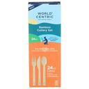 World Centric Assorted Bamboo Cutlery, 24 count -- 12 per case