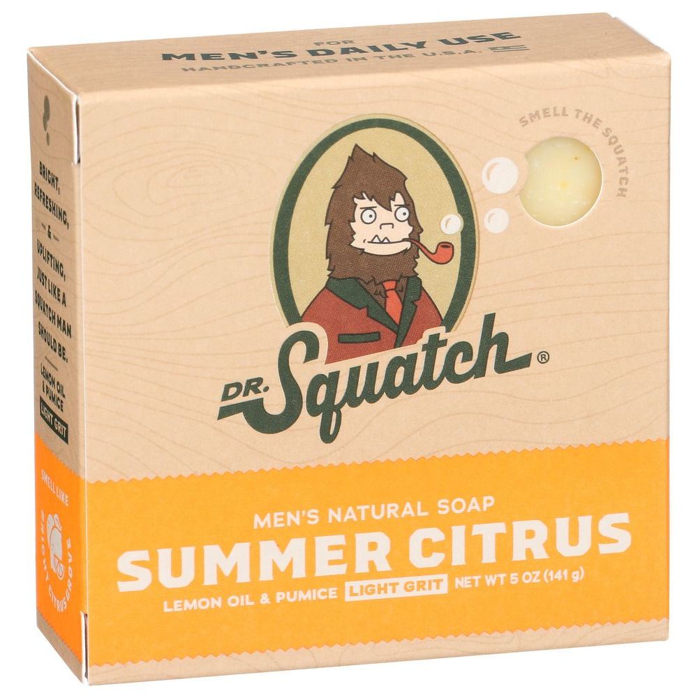 Dr Squatch Summer Citrus Mens Bar Soap, 5 Ounce -- 6 per case
