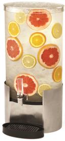 Rosseto Elliptic Beverage Dispenser with Stainless Steel Base and Drip Tray, 4 Gallon