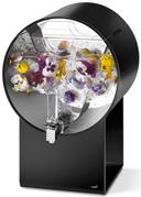 Rosseto Lucid Barrel Black Acrylic Beverage Dispenser, 3 Gallon