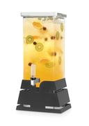 Rosseto Square Black Matte Pyramid Base Beverage Dispenser, 3 Gallon Capacity