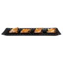 Rosseto Kalderon Zenit Black Large 22.5 inch Rectangle Handmade Glass Tray, 22.5 x 7.9 x 1.2 inch