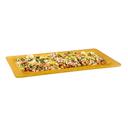 Rosseto Kalderon Foglia Mustard 16 inch Rectangle Handmade Glass Rimmed Platter, 15.7 x 9.8 x 0.8 inch