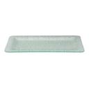 Rosseto Kalderon Foglia White 16 inch Rectangle Handmade Glass Rimmed Platter, 15.7 x 9.8 x 0.8 inch