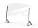 Rosseto Avant Guarde Shield Plus Serve 48 inch Clear Buffet Sneeze Guard with 15 inch Tall Pass Through, 48 X 12 X 35.7 inch