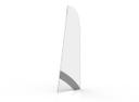 Rosseto Avant Guarde Shield Plus Serve Clear Side Panel for Buffet Sneeze Guard, 12.7 X 0.5 X 32.5 inch