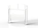 Rosseto Avant Guarde Shield Plus Serve 36 inch Wide Bi Level Sneeze Guard with Adjustable Pass Through, 36 X 10 X 33.5 inch