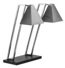 Rosseto Double Stainless Steel Pyramid Heat Lamp with Metal Base, 16.5 Ã— 19.25 Ã— 26 inch